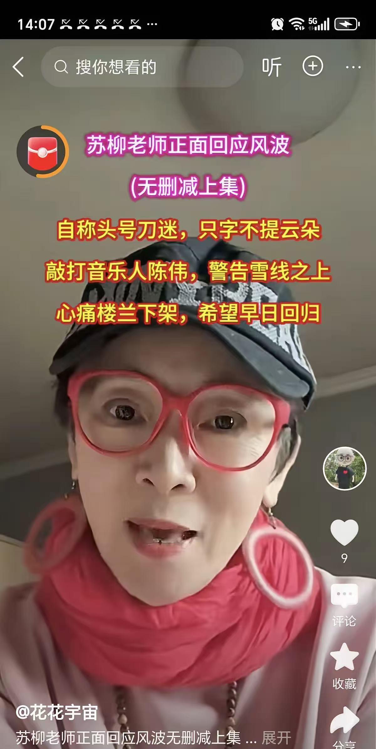 扮相夸张、情绪激动、语无伦次，苏柳闹得是哪一出？艳红的大框眼镜，硕大的红色耳环
