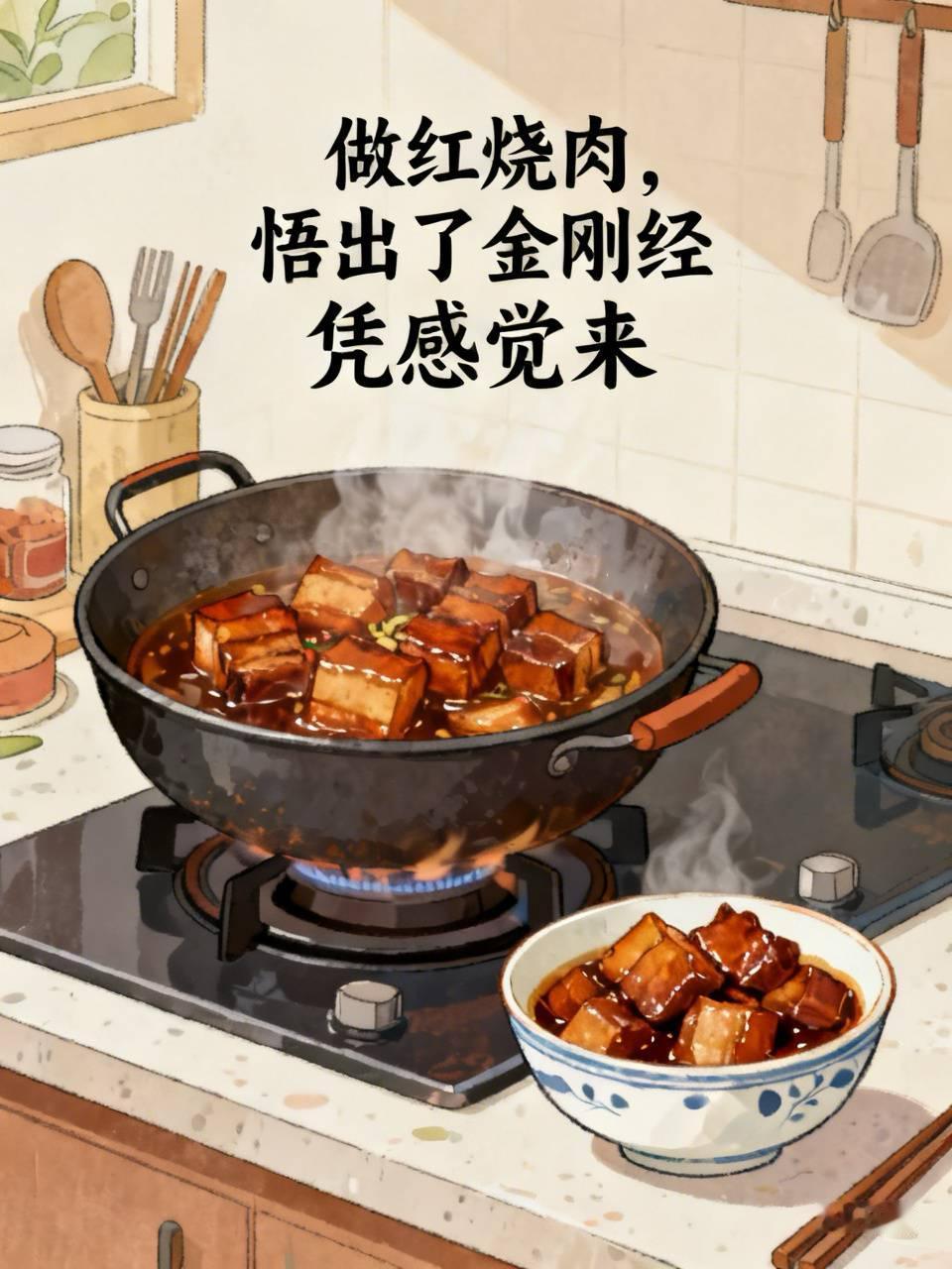 做红烧肉，悟出了金刚经今天女儿回来吃饭，我寻思做道红烧肉。手机打开，找了