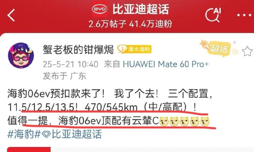 比亚迪海豹06EV：“汉哥，不好意思，我顶配也会搭载你同款悬挂！”比亚迪汉EV