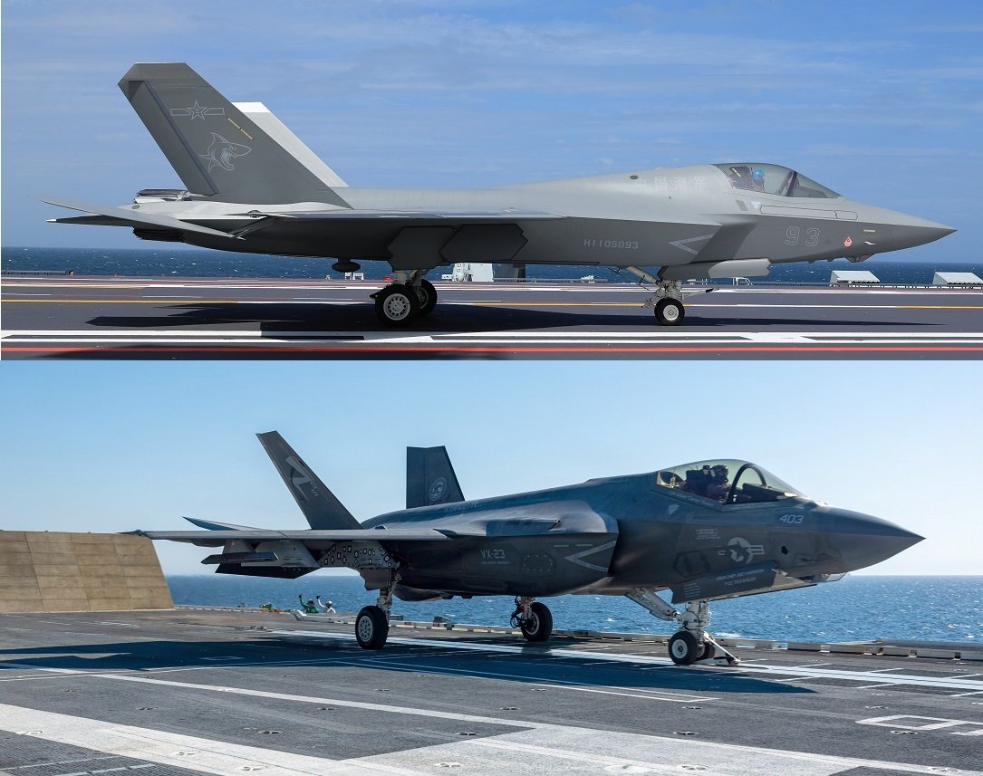 F-35C现在是世界上第二款可以使用电磁弹射器EMALS发射的第五代战机[doge]第一款是搭载在福