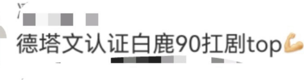 德塔文认证白鹿90后扛剧Top？啊哈？​​​