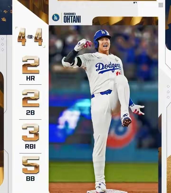 大谷翔平又一封神之战,他和刘翔的名字确实起得好10月28日大谷翔平9上垒+4长