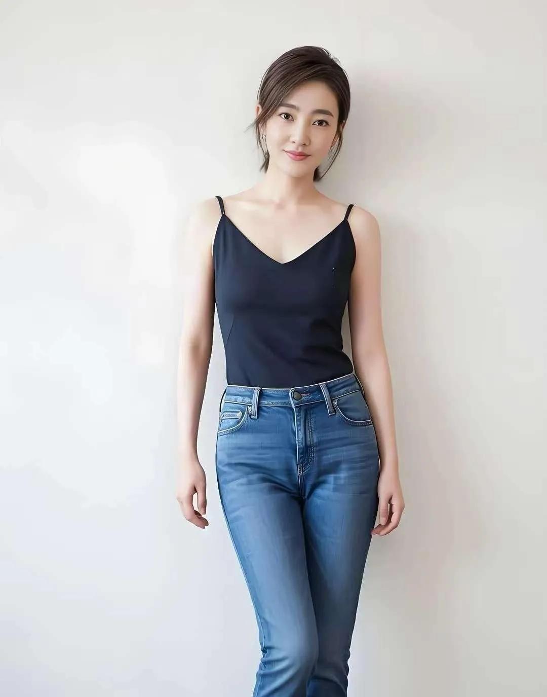 王丽坤这组牛仔风穿搭也太会了！🤍从缎面吊带+牛仔的轻熟松弛，到同色系牛仔