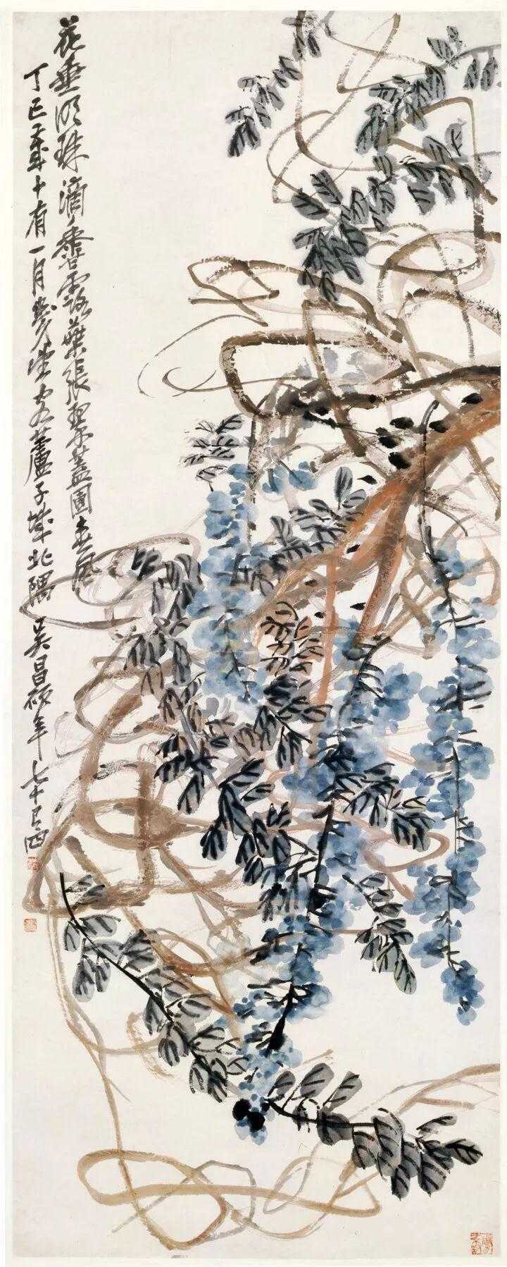 吴昌硕（1844-1927）清末著名书画家，篆刻家。原名俊卿，字昌硕，别号苦铁，