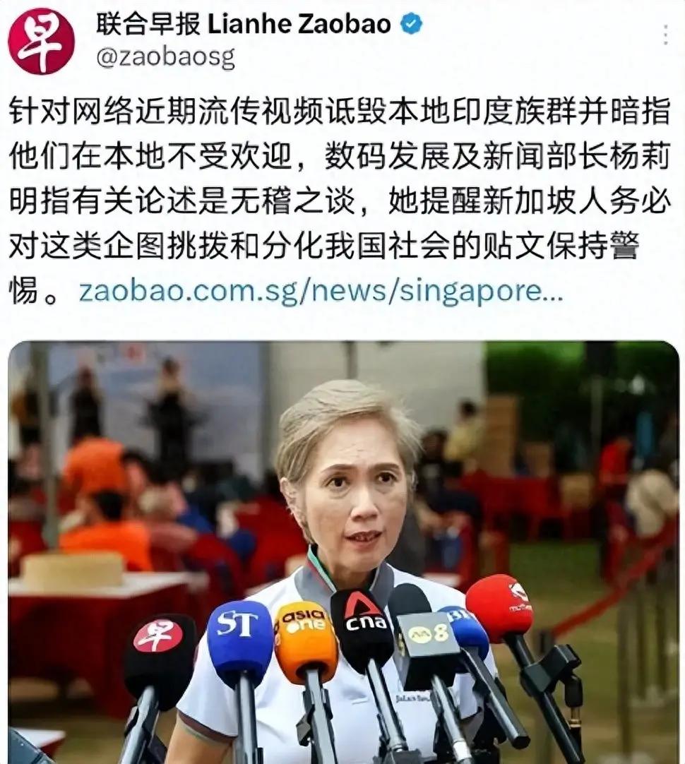 新加坡高层这次是真急了。管内部事务的尚穆根，直接用了“可耻、恶毒”来形容网上