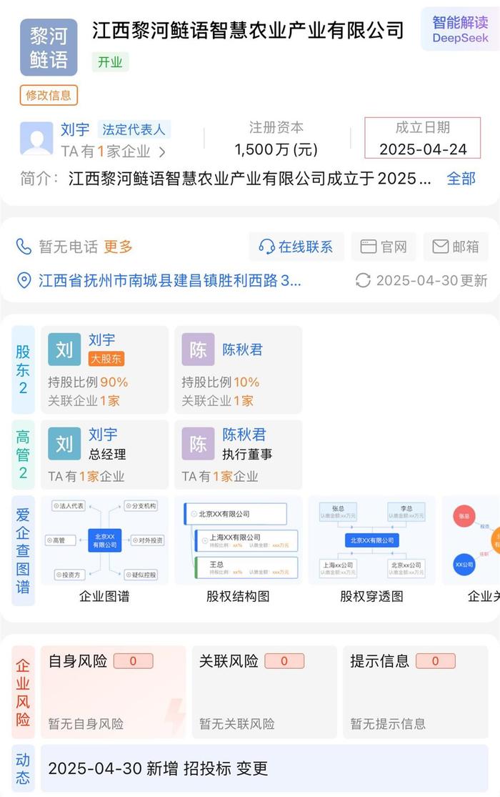 成立6天的公司拍得江西第三大水库20年承包经营权，当地回应