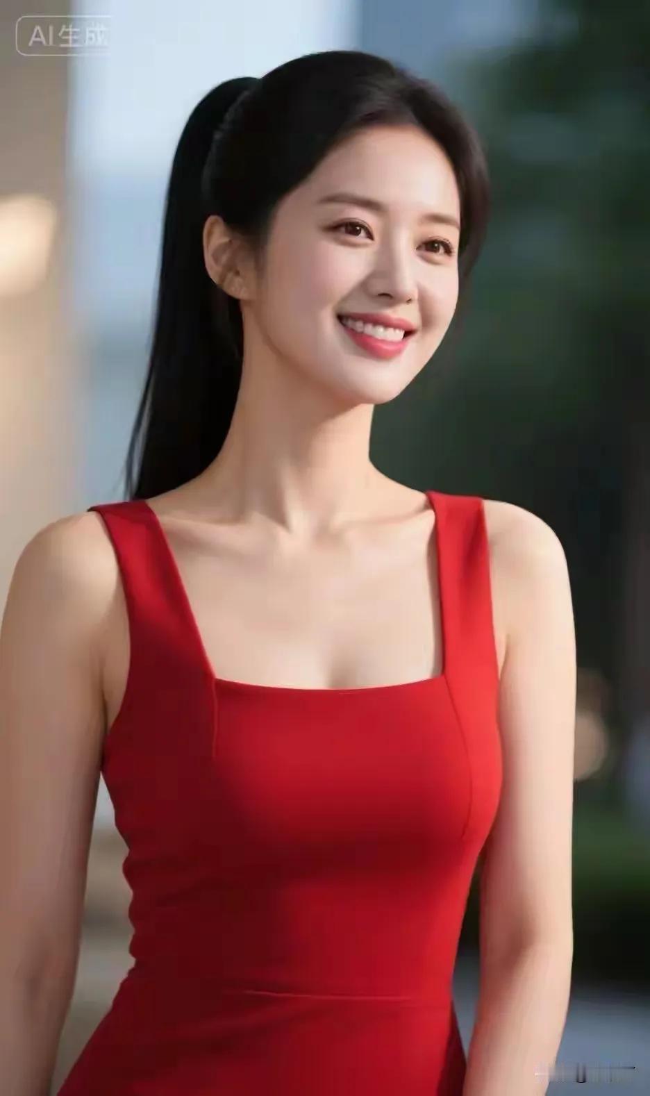 庄重大气的美女，知性微笑好温婉！