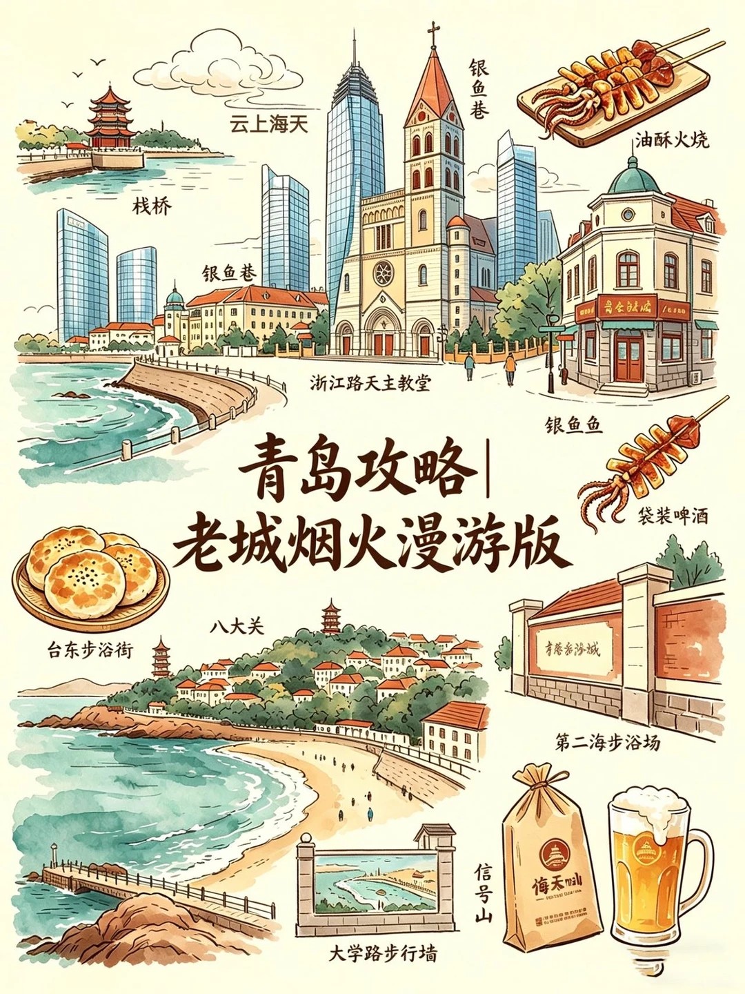青岛攻略|老城烟火漫游版
