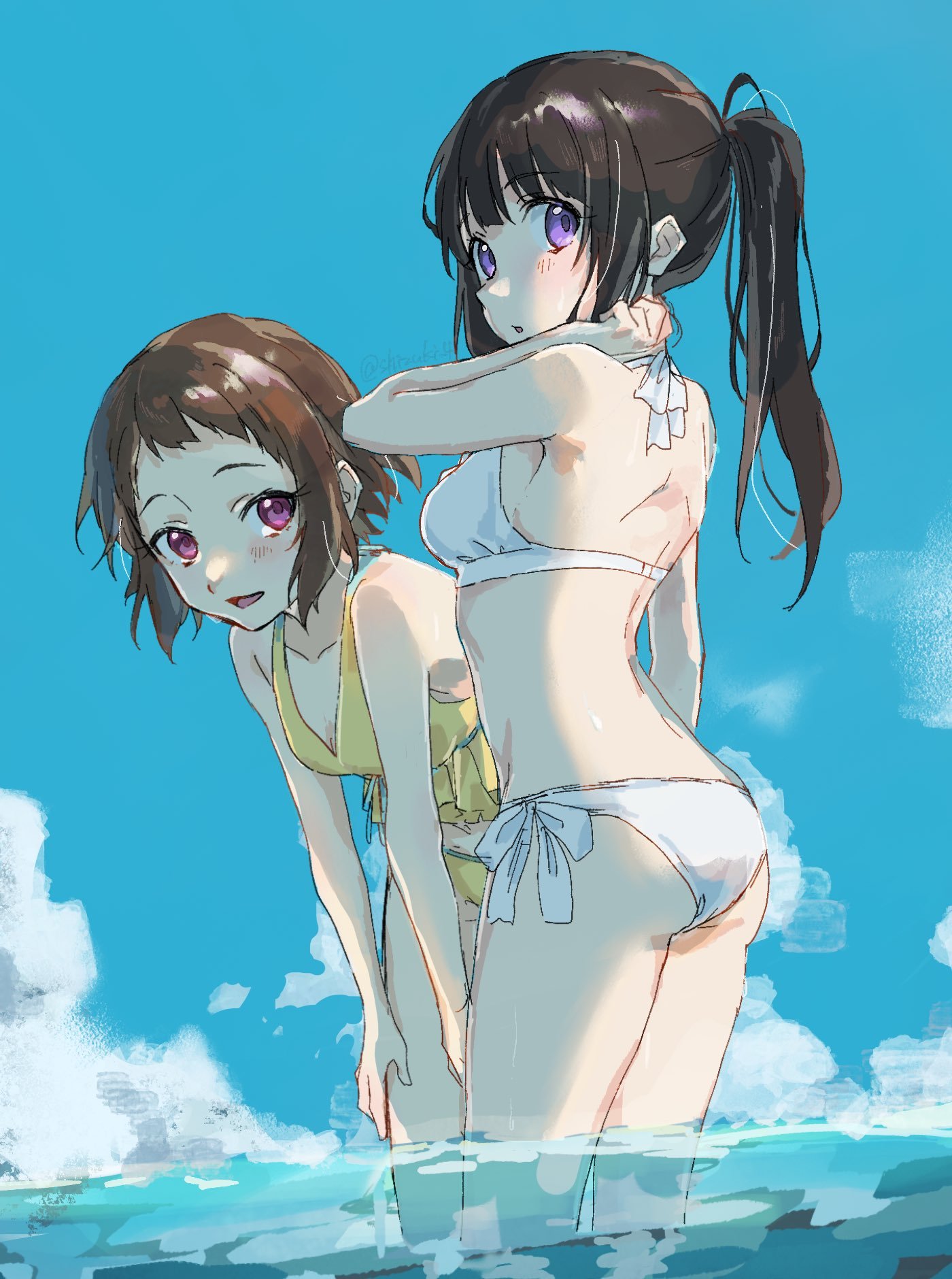 冰菓动漫仲夏狂欢季冰菓海边闺蜜组真的美到失语.🙌绘：shizuki