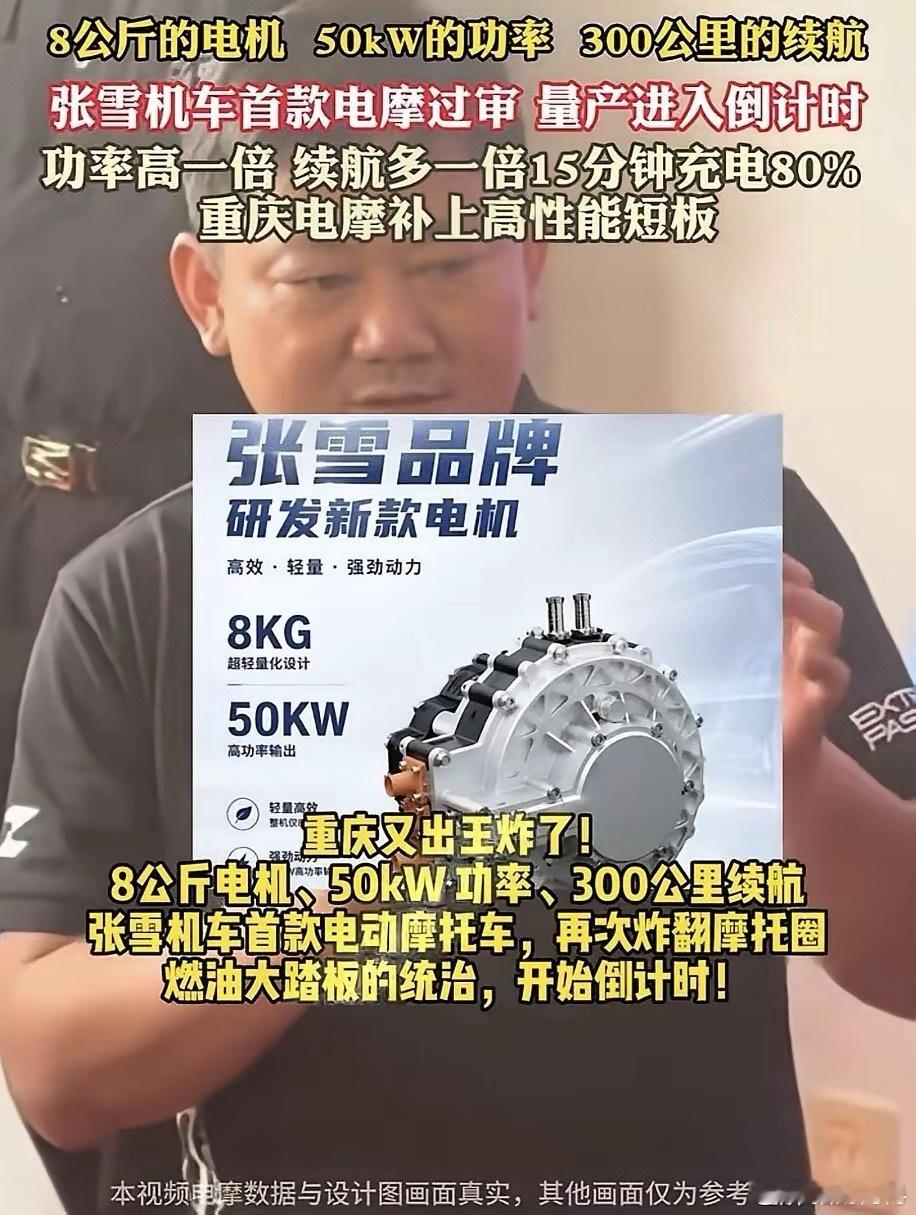 国产电摩市场很可能要重新洗牌！​张雪机车自研发动机问世，续航高达300公里，充电15分钟，单凭这一点