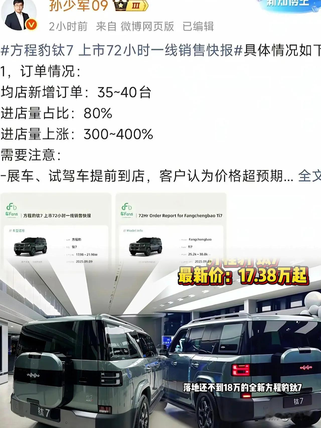 喜从天降！比亚迪钛7火到“逼疯”销售比亚迪这次是真的赢麻了！方程豹钛7的热