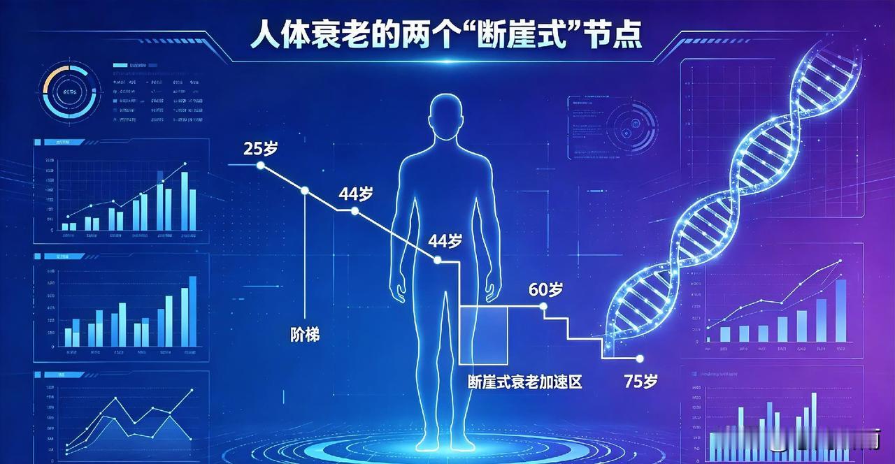 衰老不是匀速下坡：人体两次“断崖式”衰老节点斯坦福大学一项发表于《自然·衰