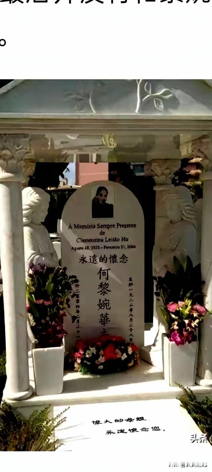 她当年可是澳门第一美人。家世好得没话说。老爸是唯一的大律师，走到哪儿都有面儿。