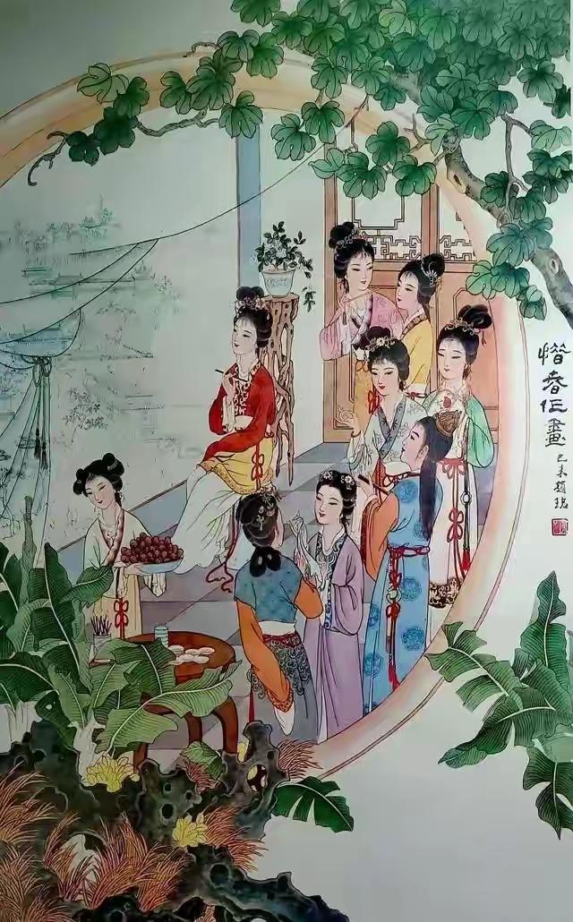 红楼梦年画欣赏4红楼梦仕女画红楼梦手绘集