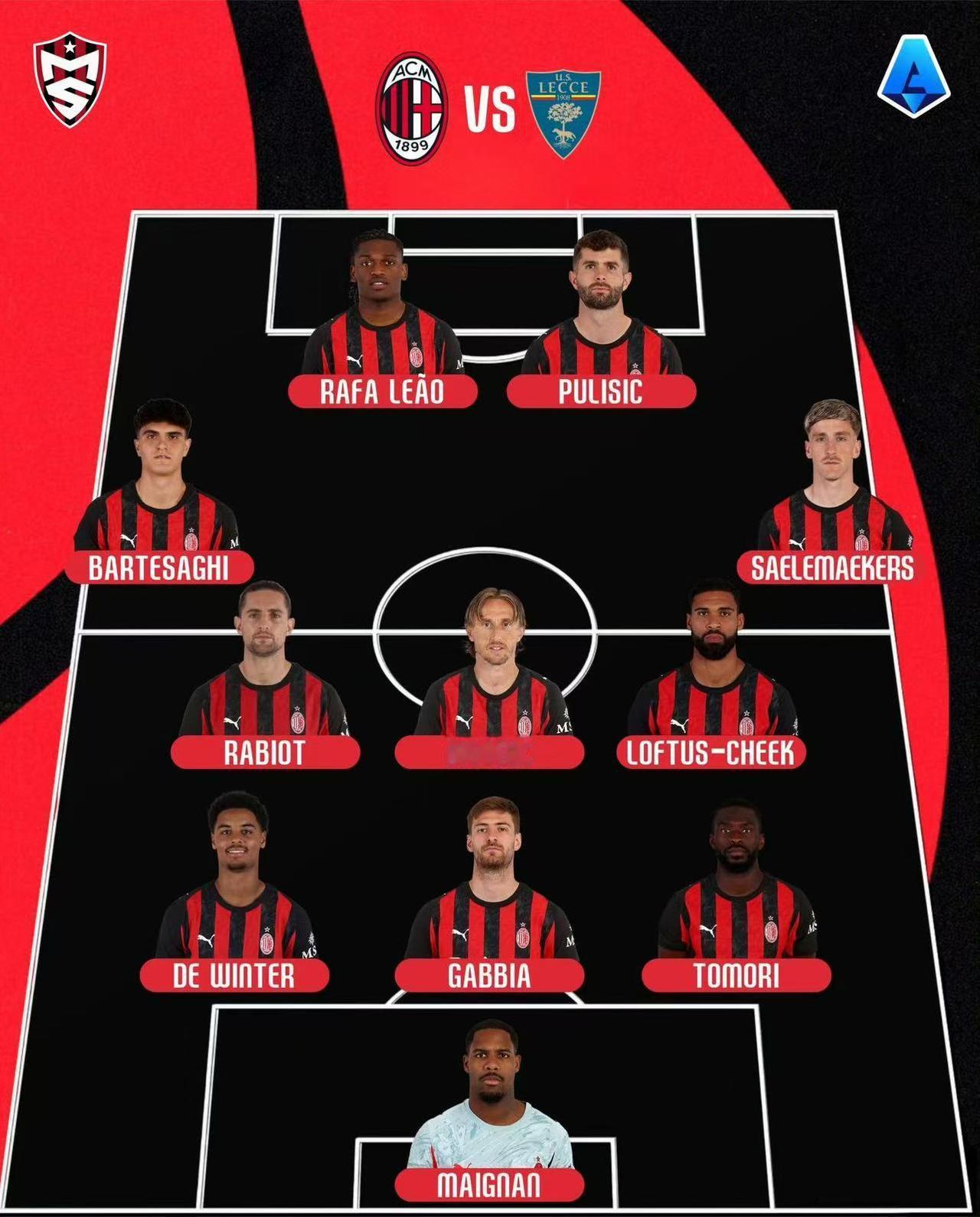 惊人的20场不败！米兰1比0胜莱切，联赛20场不败，成绩是13胜7平。囧叔的米