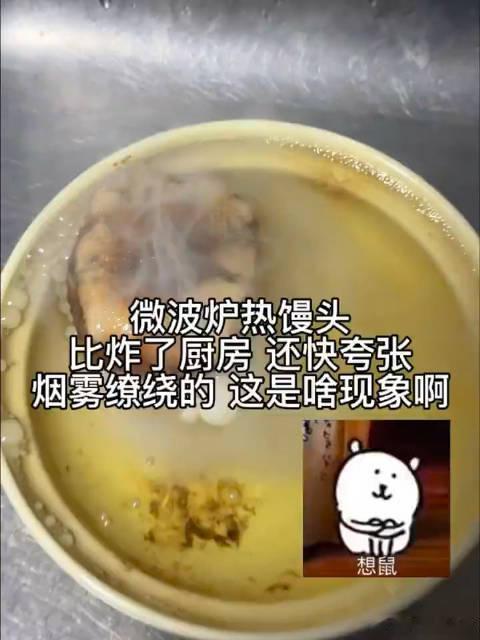 微波炉热了10分钟的馒头太夸张了吧