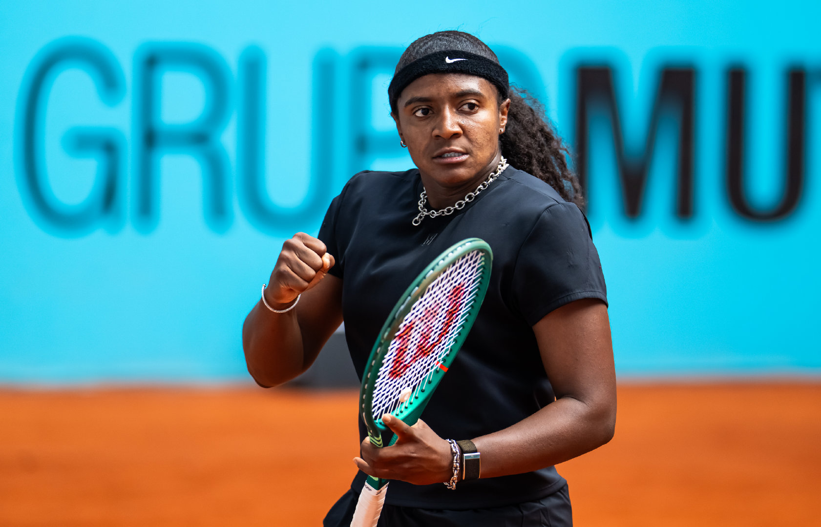 1000赛接连突破🚀WTA1000马德里站第四轮，30号种子巴普蒂斯特虽然在第