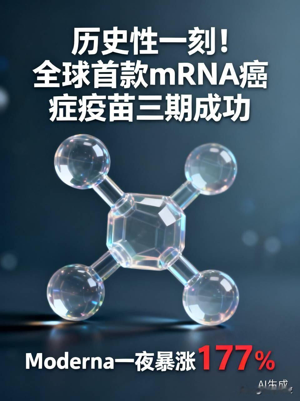 历史性一刻！全球首款mRNA癌症疫苗三期成功，Moderna一夜暴涨177%，A