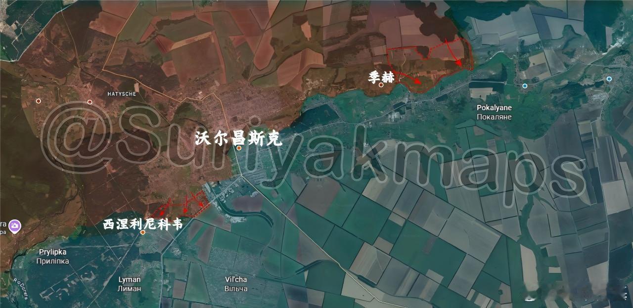 嘘嘘哥更新10.22俄乌进展1、沃尔昌斯克：俄军已抵达市区西南方向的T2104和