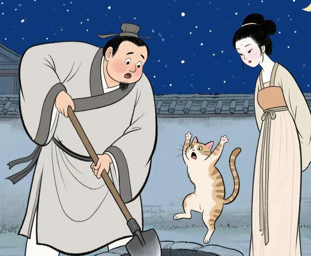 夏夜，一对夫妻在小院纳凉。妻子顺着丈夫的目光望向那口老井，月光如水，井面却像蒙