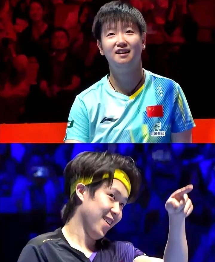 一天之内，心脏被国乒这两小只锤炼了两次！上午看孙颖莎，晚上看王楚钦，剧本都一