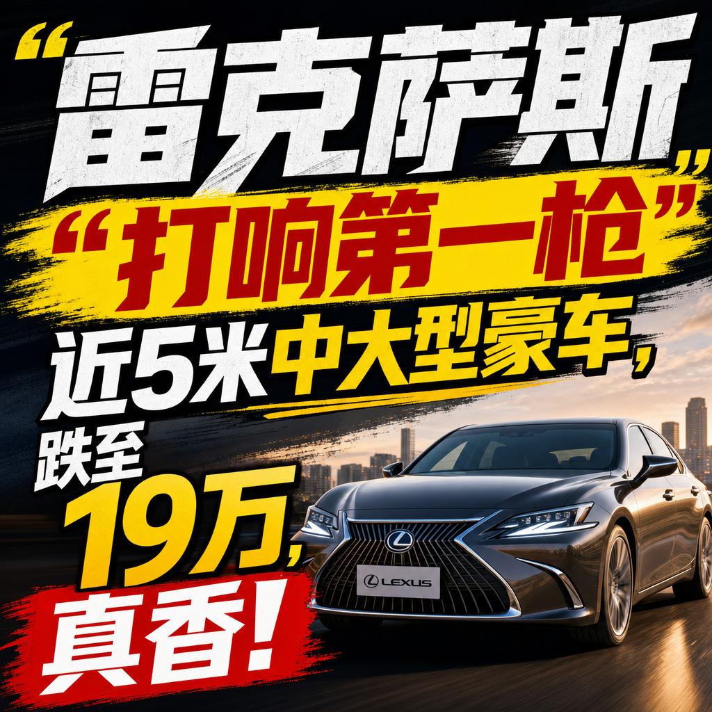 雷克萨斯ES下探19万成二线传统豪华祛魅标志这周圈内最炸裂的新闻，莫过于雷克萨