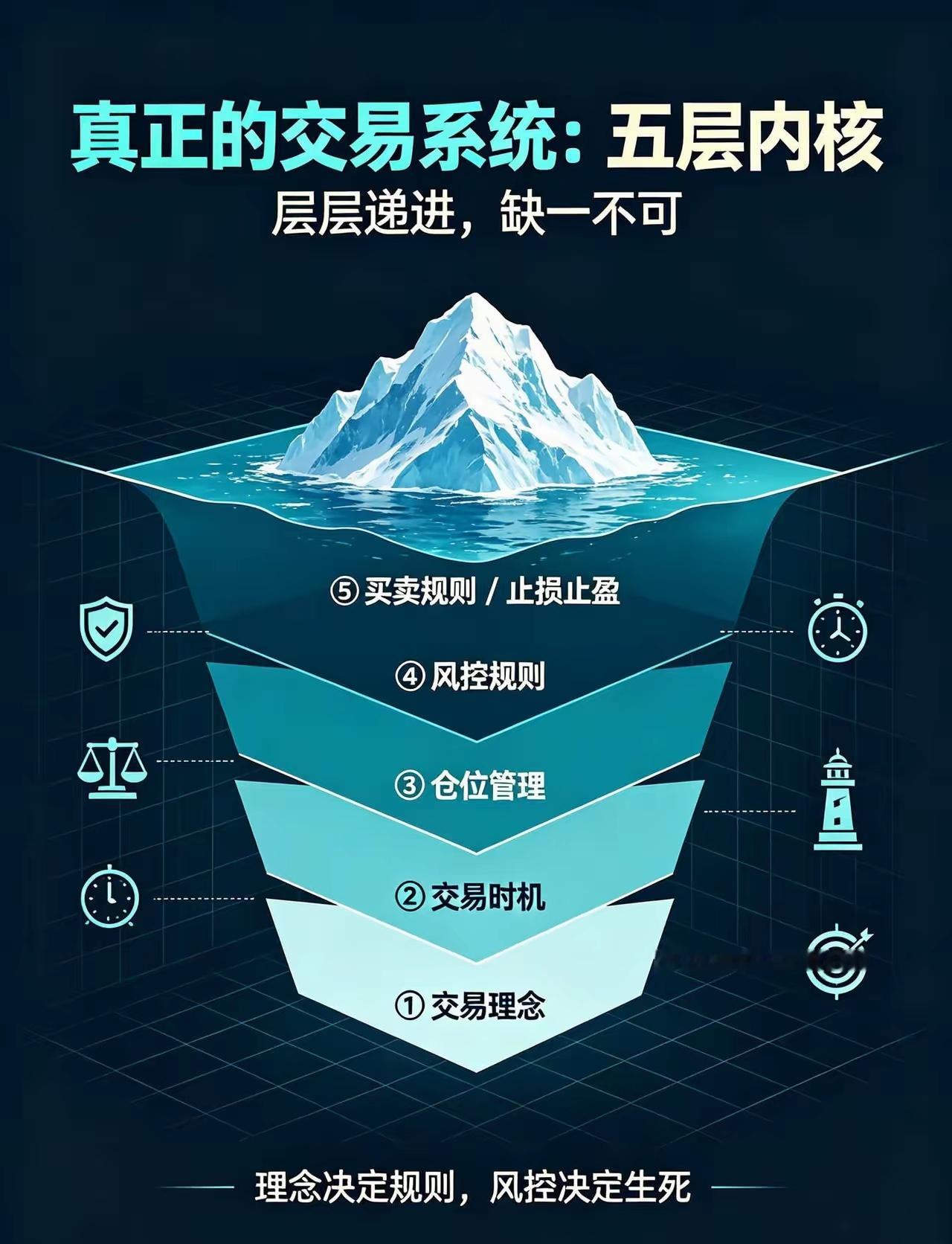 真正的交易系统：五层内核，层层递进很多人都在找“完美的买卖指标”，但老手都知道，