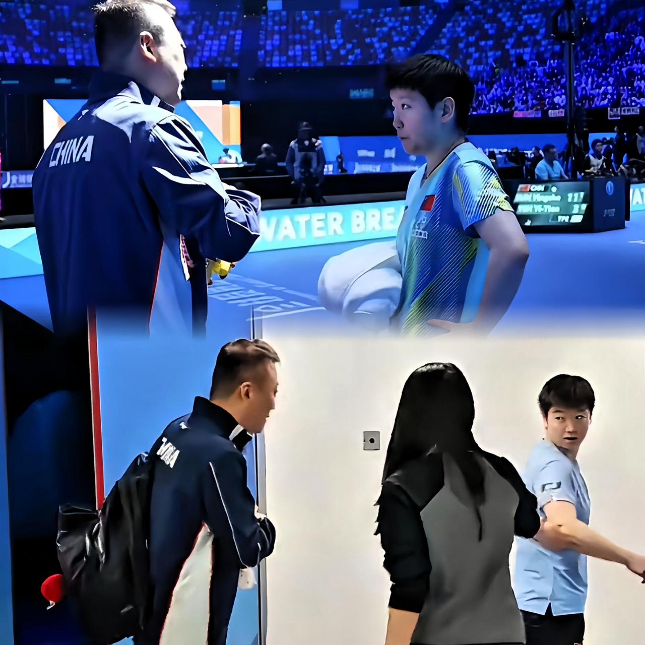 我现在真是越看马琳越顺眼！莎莎那边一局刚完，拍子还没放稳呢，你看马琳“唰