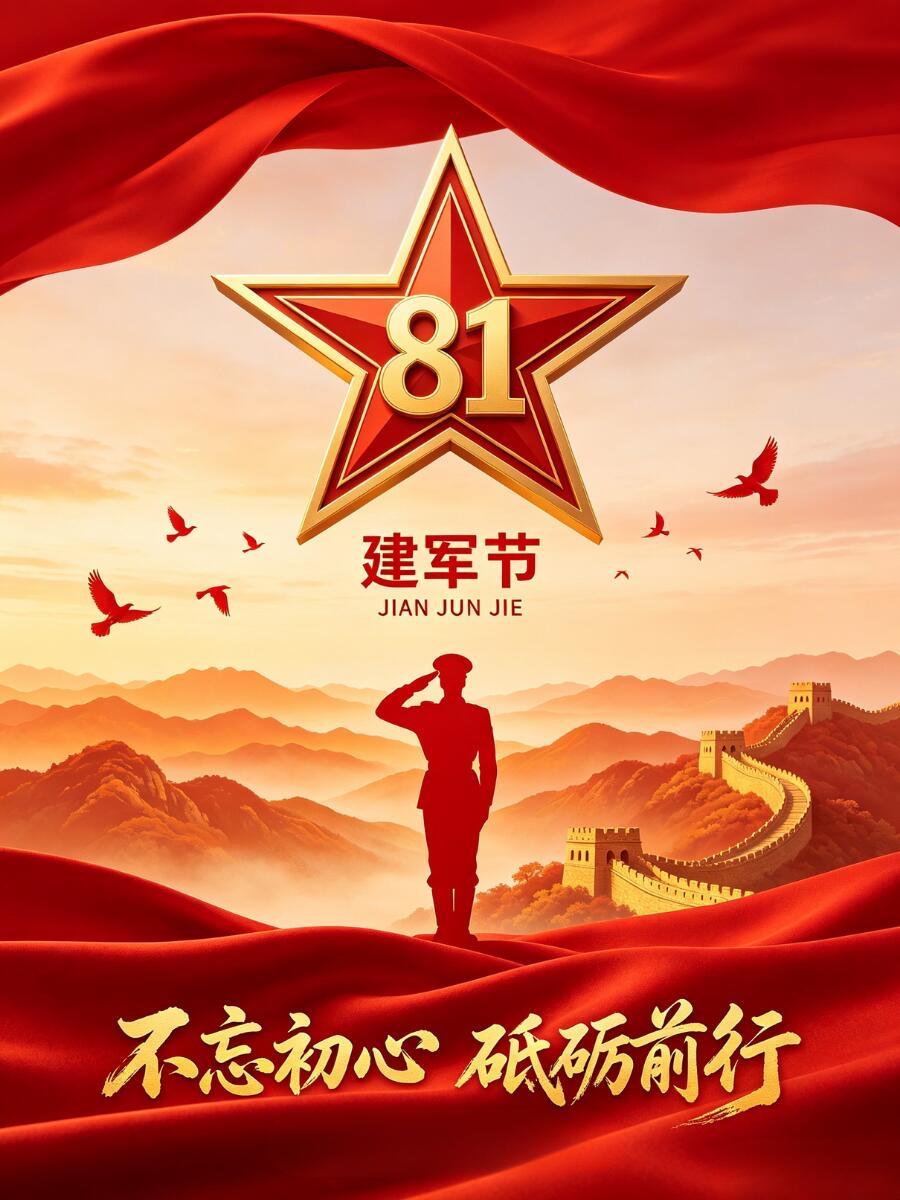 八一建军节安康🎖️！致敬全体现役官兵与退伍老兵，一身戎装一生荣光。军营岁月淬炼