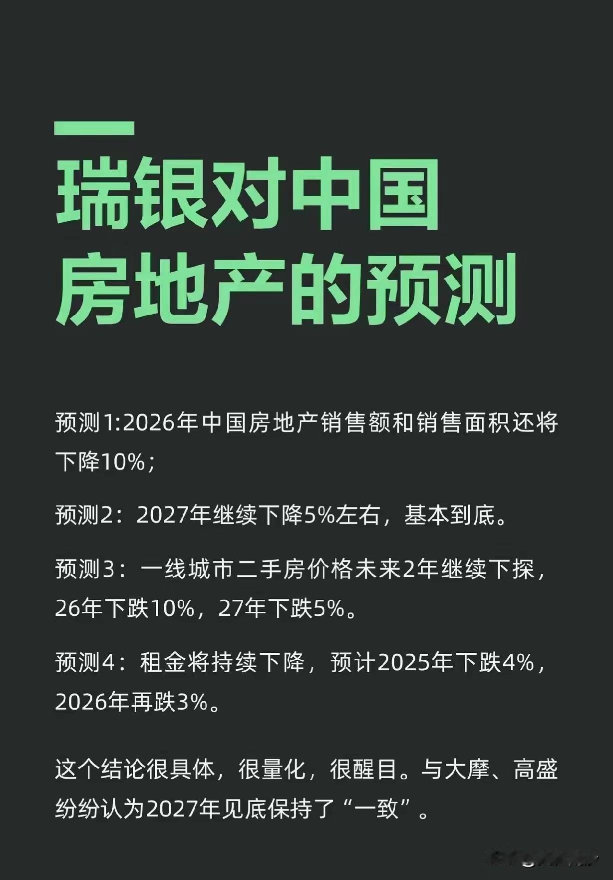 瑞银预测中国房地产，还要继续跌，不过也不会太久了，再等两年就好了。不过不知道有