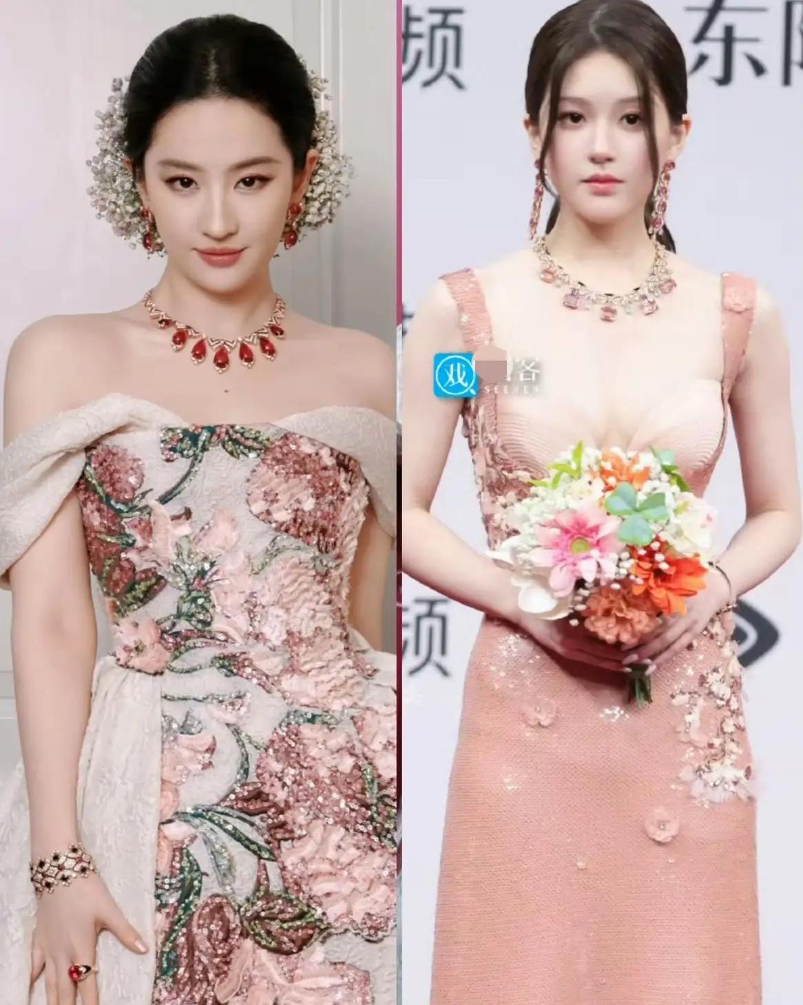 同样是宝格丽，同样是红毯压轴，根本不在珠宝而在“留白感”！刘亦菲用十几块的满