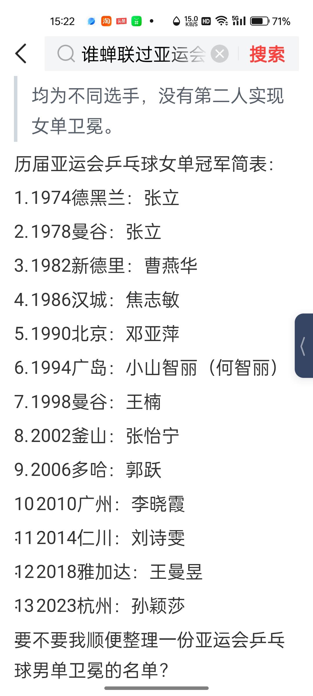 王曼昱率先进入亚运会乒球女单四强！！孙颖莎可能会打破亚运会48年以来，历经11