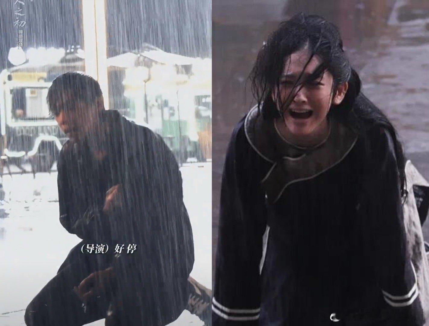 张若昀新剧雨中崩溃梦回祺贵人下线高风的雨比祺贵人下线那天还大，张若昀这波是和老婆