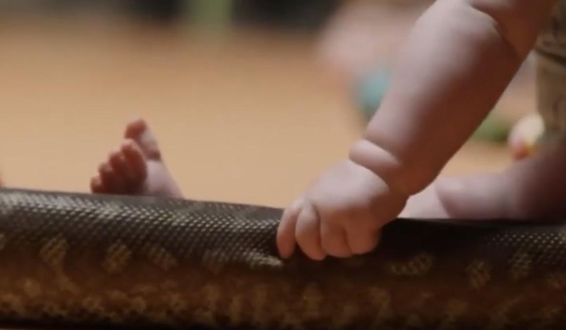 这张宝宝掐蛇的图片并不是AI生成的，而是一张真实照片。它来源于澳大利亚一项颇