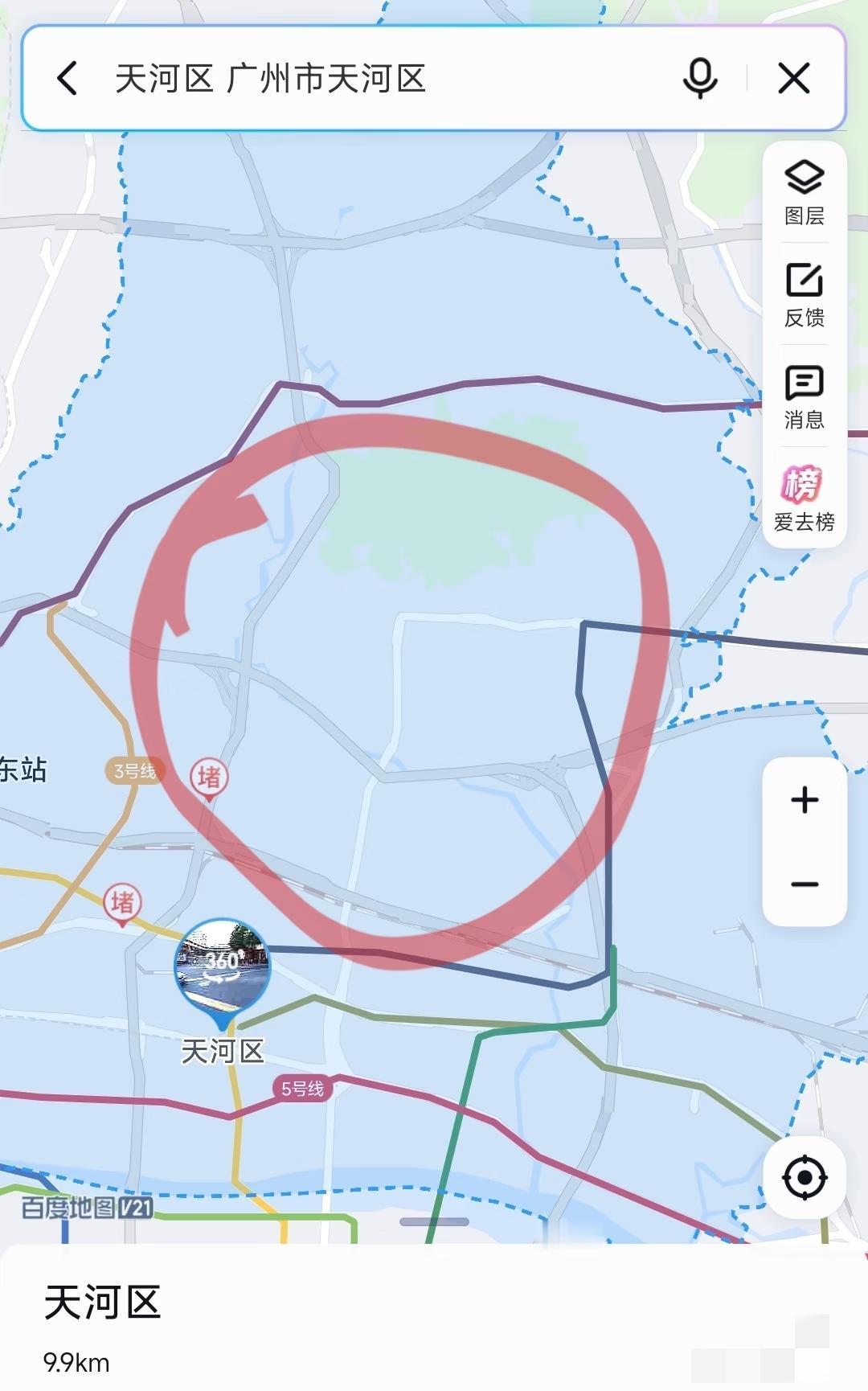 广州天河区竟有一片地铁空白地带？[捂脸哭][捂脸哭][捂脸哭]无开通线路，也无在建线路