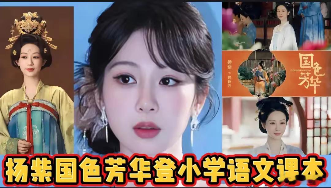 家人们，杨紫演的《国色芳华》直接纳入小学课本了！现在五年级语文课外阅读里都有它，
