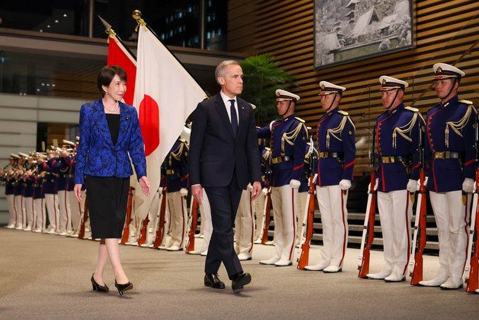 日本首相高市早苗：今天，我在东京迎接了加拿大的马克·卡尼总理，并举行了首脑会谈