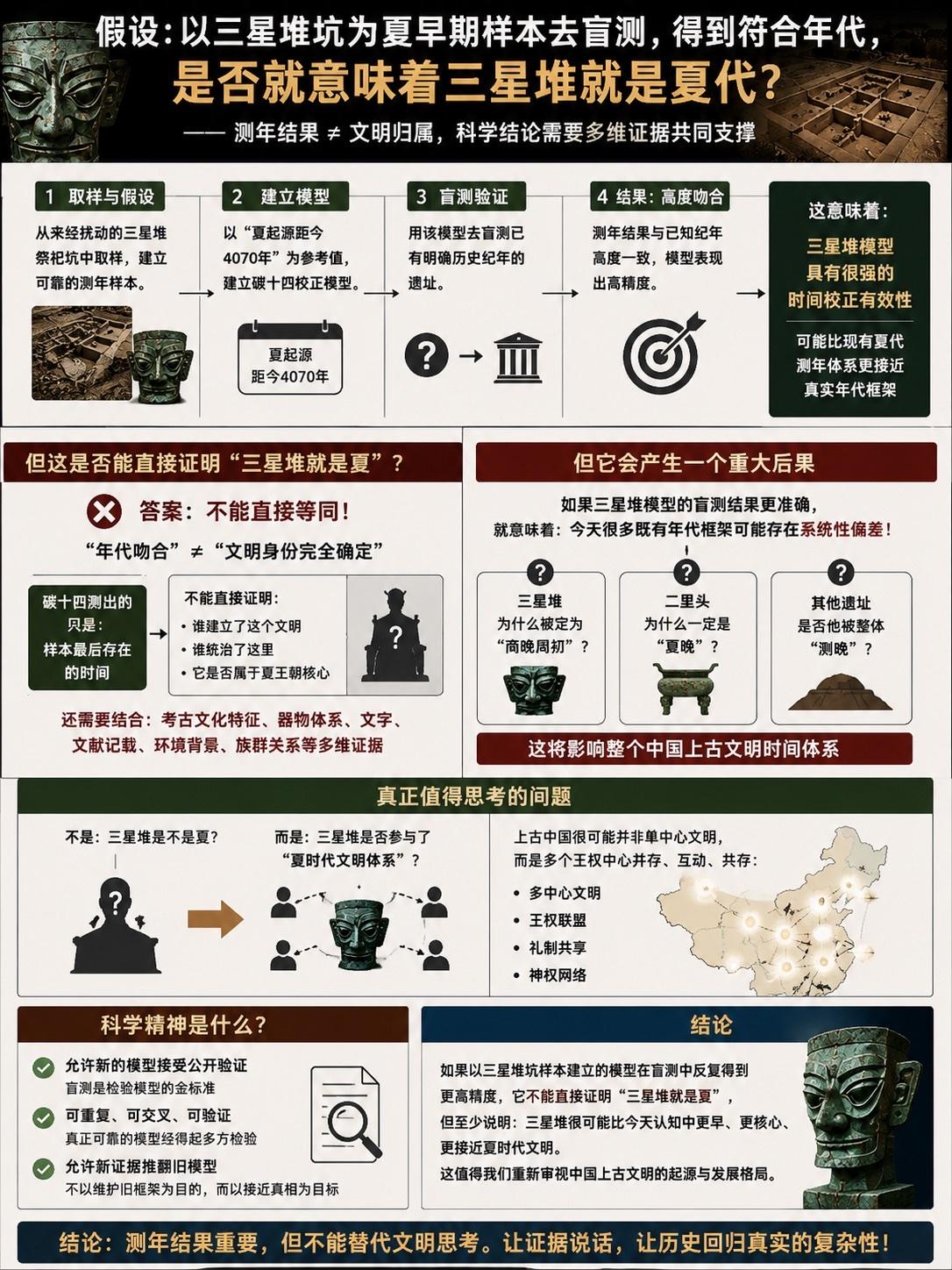 如果有一天。考古学界做了这样一个实验：从未经扰动的三星堆祭祀坑中取样。