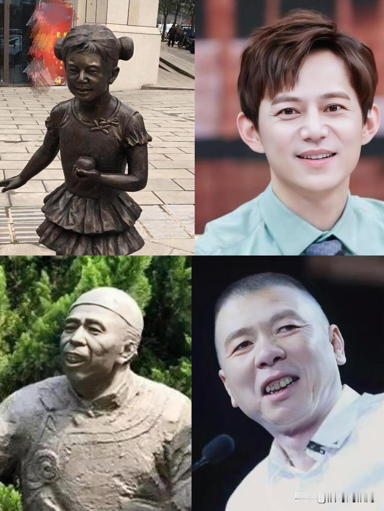 笑死了，请给何老师留点体面吧[捂脸哭][捂脸哭]是哪个网友这么有才，找到这样的对比图