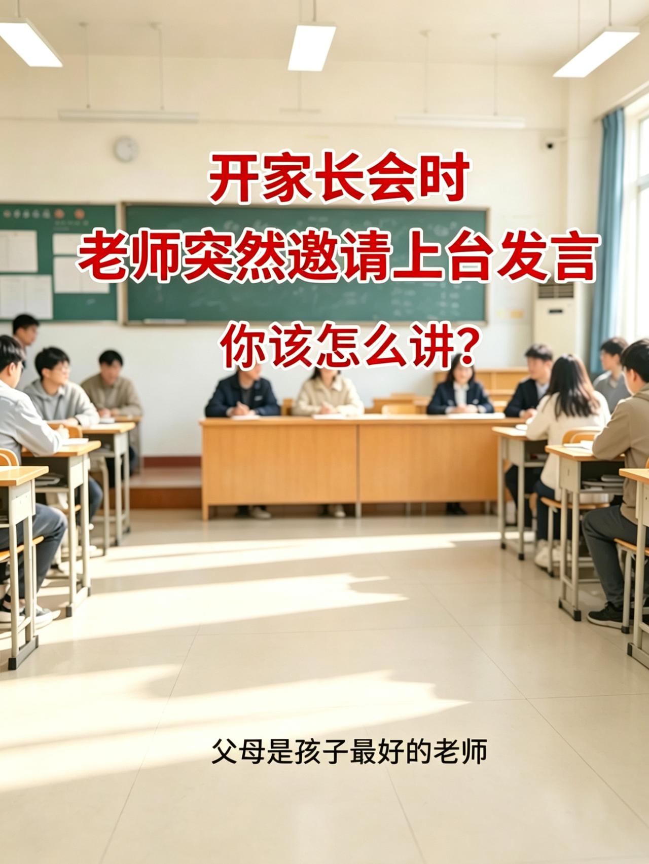家长会被临时点名发言？照着说，不慌不尴尬!各位老师、家长朋友们，大家好！