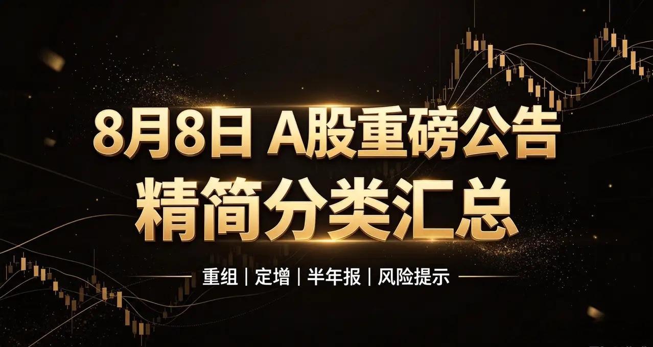 8月8日A股重磅公告精简分类汇总一、重磅利好1、重大重组蓝盾光电：收购岚创科技