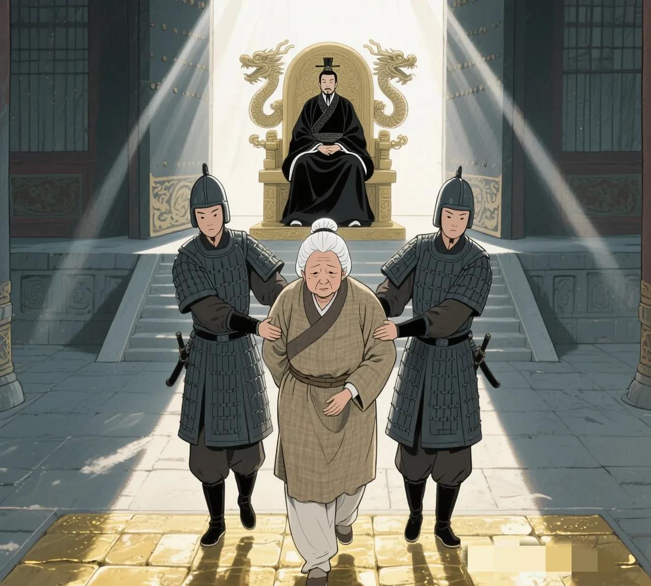 汉武帝的乳母犯错，汉武帝下令斩了她，她就托人请东方朔出主意。东方朔道：“你若是真