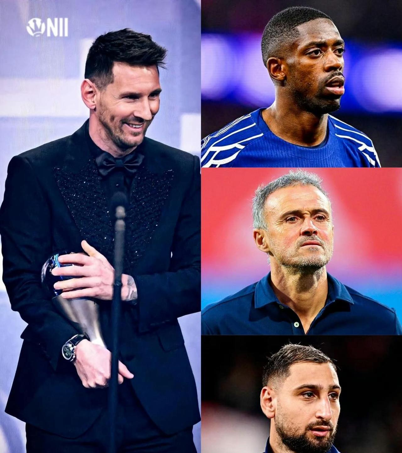 国际足联三个奖项的评选，梅西选出的第一名和最终结果完全一致：最佳球员登贝莱、最佳