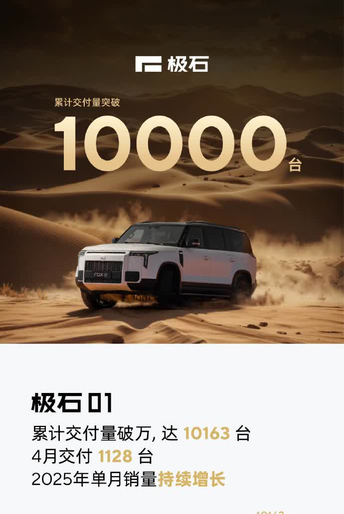 【事实证明，汽车不一定非要大而强！】极石01今年累计交付量突破1万台，在很