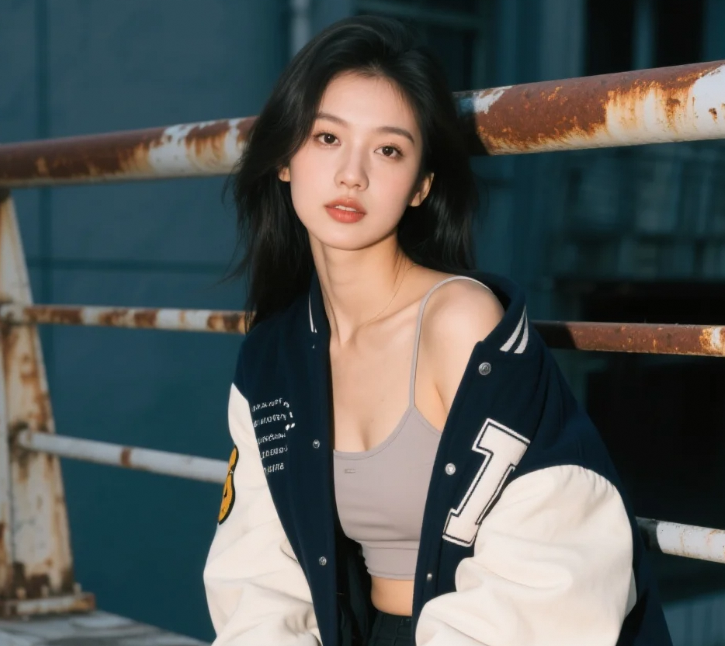 棒球风女孩的AB面，甜酷比例刚刚好