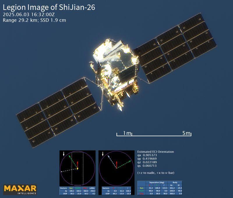 美国太空部队那张照片流出来的时候，图中中国实践-26卫星的太阳能板上，连散热片的