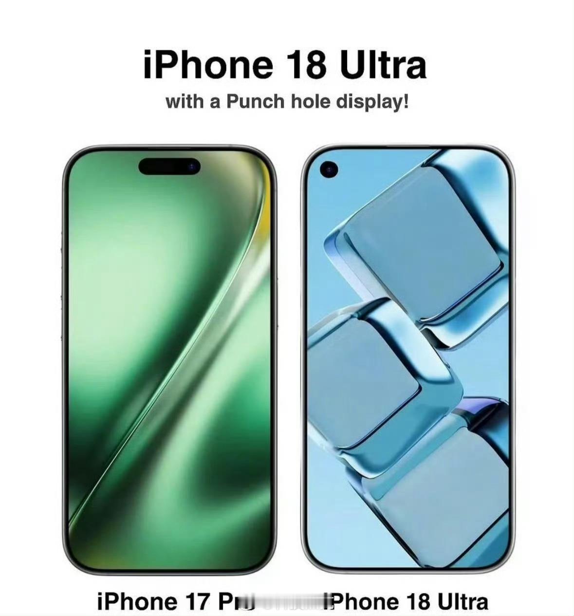 iPhone18Pro系列开案两块新屏，两块屏幕都是单孔屏设计，搭载屏下Fa