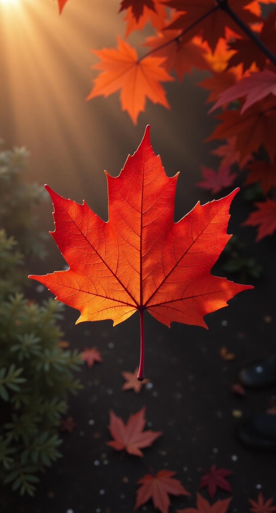 分享一张最美的枫叶照片