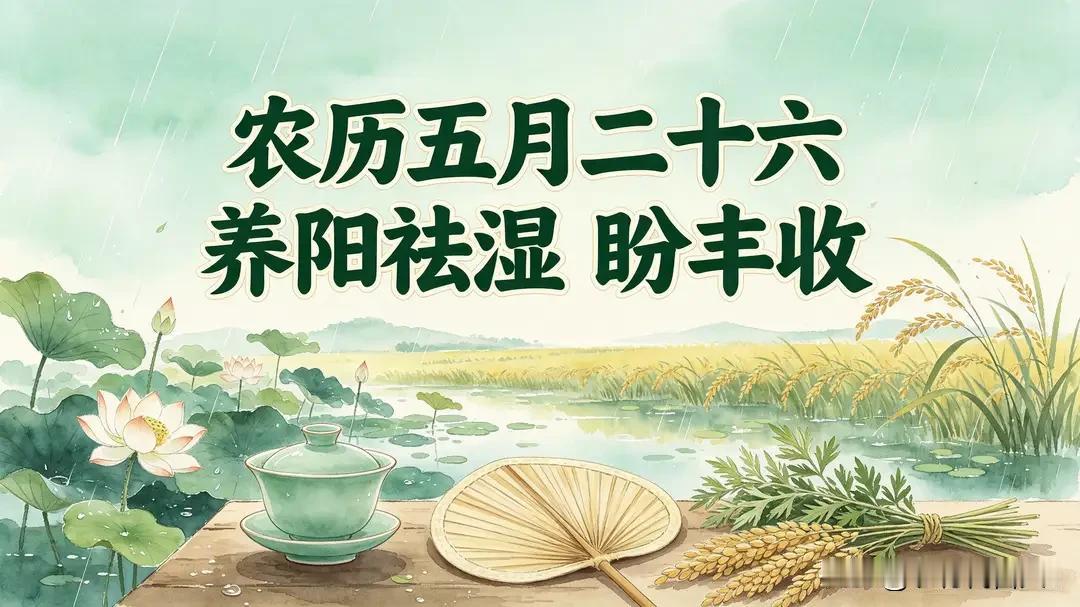 明日农历五月二十六谷生日！3件事记牢，祛湿护阳，坐等丰收明日农历五月二十六