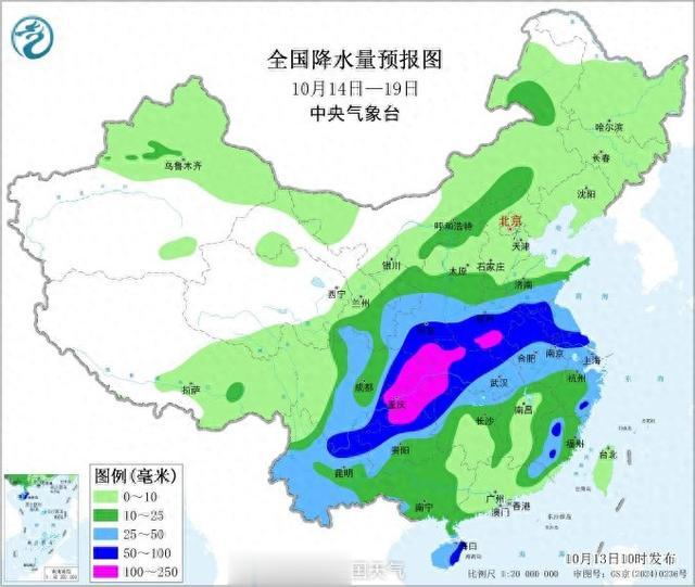 未来一周较强冷空气将影响我国, 华西黄淮持续连阴雨